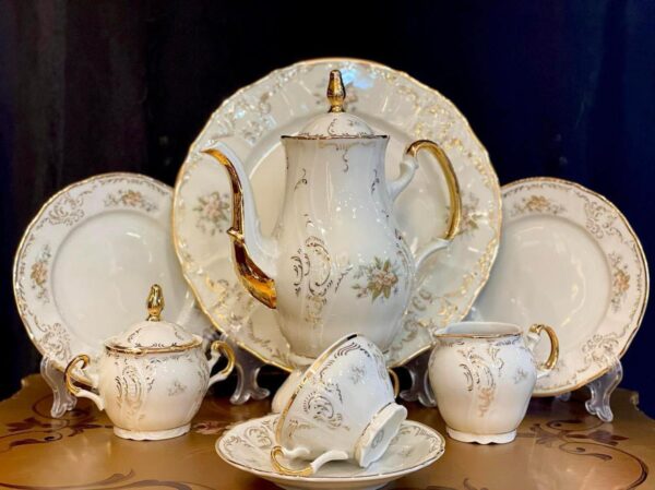 ⁦طقم سفره مركب  ١٢٥ قطعه full gold⁩ - الصورة ⁦6⁩