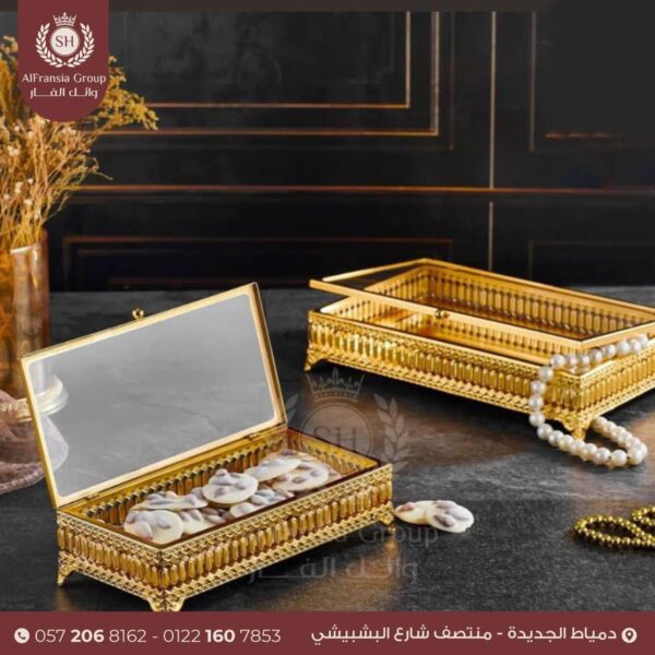 ⁦صينيه برجل والغطاء ذهبي ص SH⁩ - الصورة ⁦3⁩