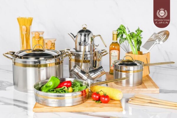 ⁦طقم حلل استانلس هيستورى17ق من Akdinez التركيه⁩ - الصورة ⁦4⁩