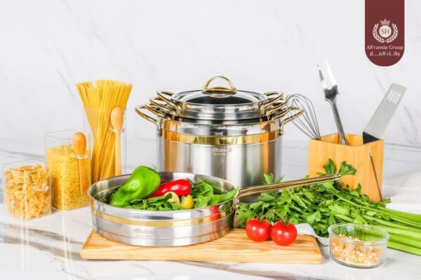 ⁦طقم حلل استانلس هيستورى17ق من Akdinez التركيه⁩ - الصورة ⁦3⁩