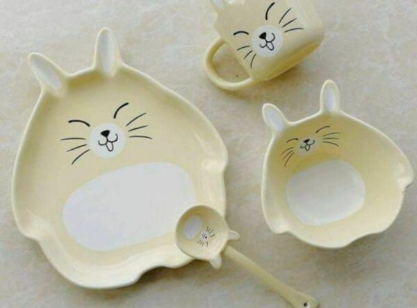 ⁦طقم تقديم اطفال بورسلين ٤ قطع SH⁩ - الصورة ⁦4⁩