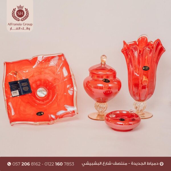 ⁦طقم ضيافه مورانو إيطالي ٥ قطع SH⁩ - الصورة ⁦3⁩